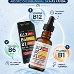 VITAMINA  B12+B6+B1™ PAGA 1 Y LLEVA 2- ENERGÍA NATURAL Y MENTE CLARA+ ENVÍO GRATIS 📦
