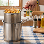 CRISPYCHEF® OLLA FREIDORA CON CESTO DE ACERO INOXIDABLE  -  ¡FRÍE CON PRECISIÓN Y LIMPIEZA TOTAL+ ENVÍO GRATIS 📦