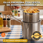 CRISPYCHEF® OLLA FREIDORA CON CESTO DE ACERO INOXIDABLE  -  ¡FRÍE CON PRECISIÓN Y LIMPIEZA TOTAL+ ENVÍO GRATIS 📦